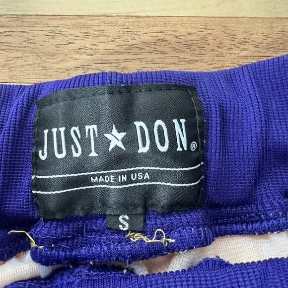 Just Don Los Angeles Kobe Bryant Lakers Home Shorts Gold Purple Size Small USA - Picture 2 of 5